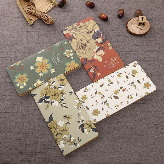 Vintage Floral Cover Blank Notebooks - Elegance in Compact Form