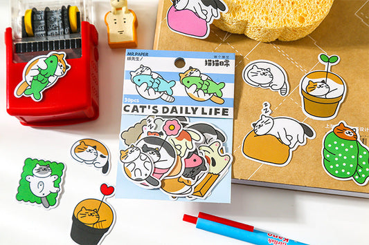 Cat Daily Life Sticker Set