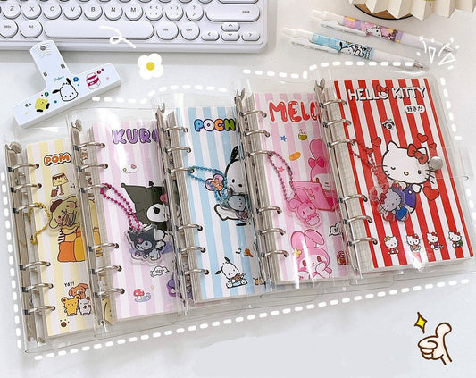 Sanrio Clear Binder 3-Punch Notebook - Organize with Kawaii-ness