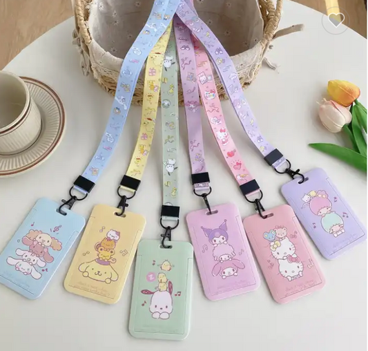 Sanrio Character Card Holder with Lanyard - Cute, Useful, and Adorable