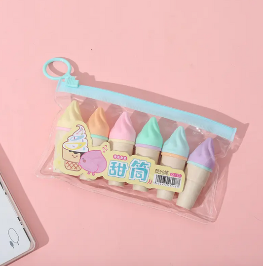 Scoop & Highlight - Ice Cream Mini Highlighter Markers Set